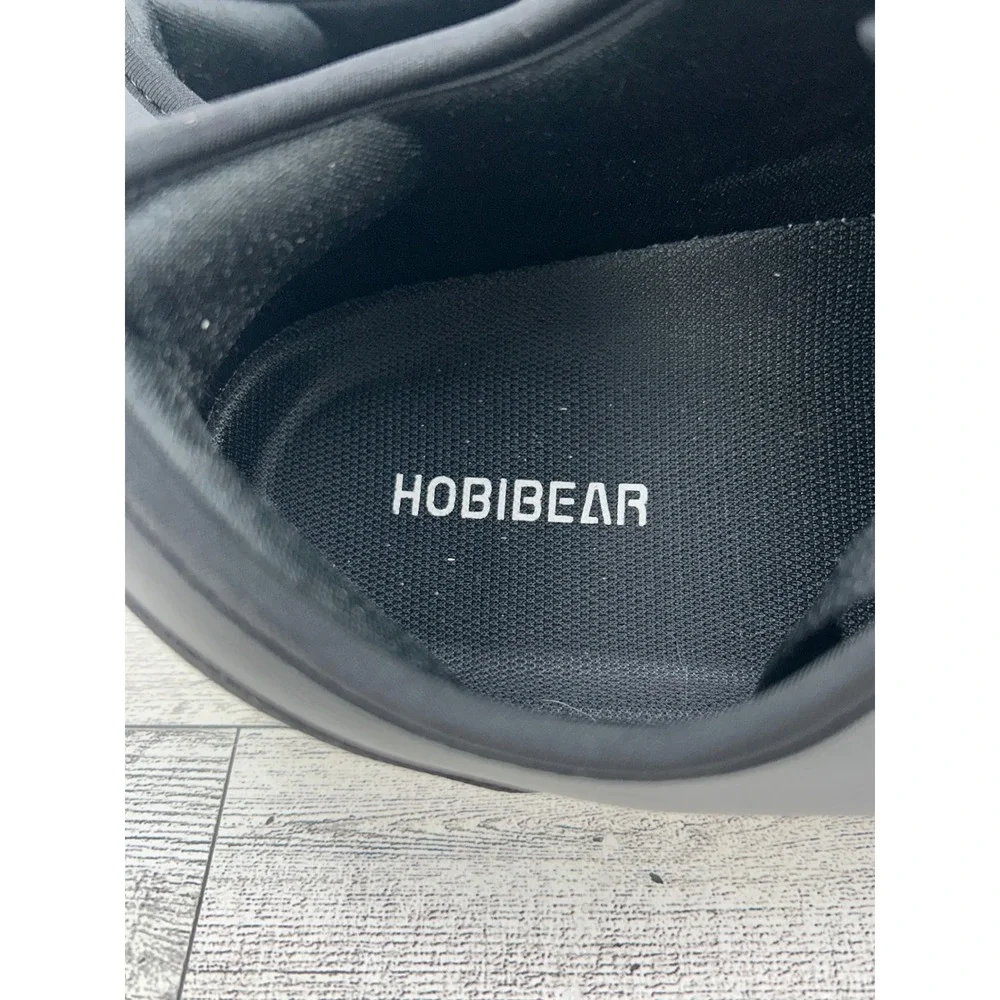 HobiBear Black Leather Lace Up Casual Sneakers Shoes Men Size‎ EU 47 US 13